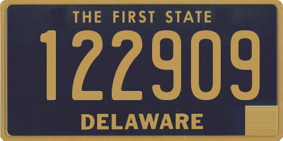 DE license plate 122909