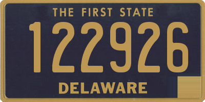 DE license plate 122926