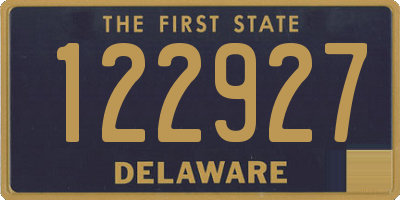 DE license plate 122927