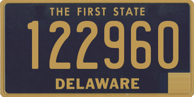 DE license plate 122960