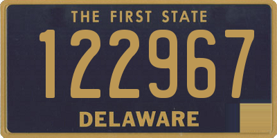 DE license plate 122967