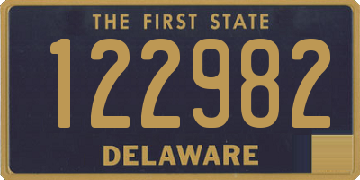 DE license plate 122982