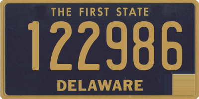 DE license plate 122986