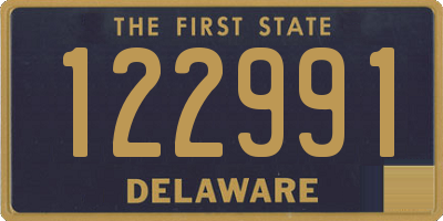 DE license plate 122991