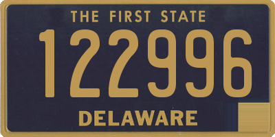 DE license plate 122996