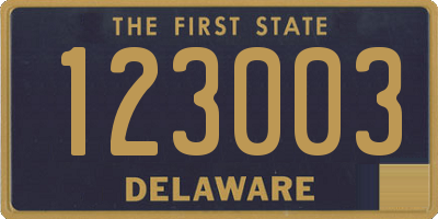 DE license plate 123003