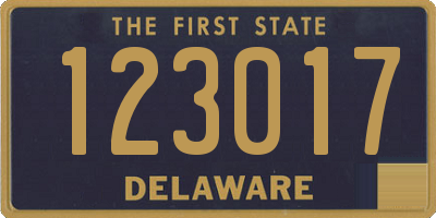 DE license plate 123017