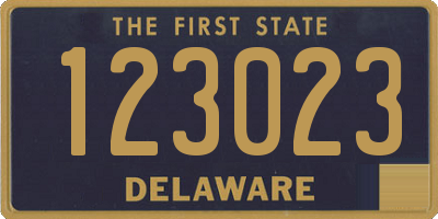 DE license plate 123023