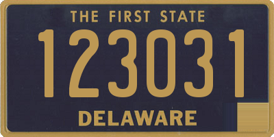 DE license plate 123031