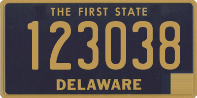 DE license plate 123038