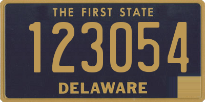 DE license plate 123054