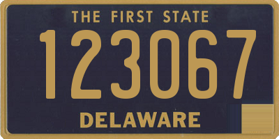 DE license plate 123067