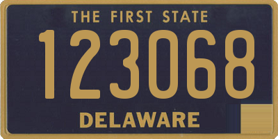 DE license plate 123068