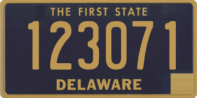 DE license plate 123071