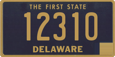 DE license plate 12310