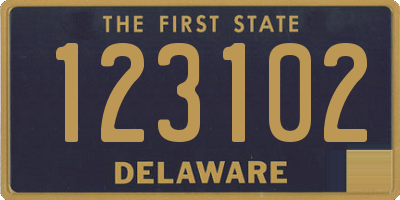 DE license plate 123102