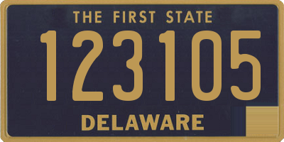 DE license plate 123105