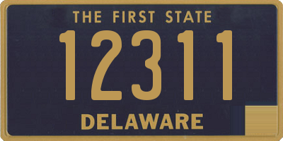 DE license plate 12311