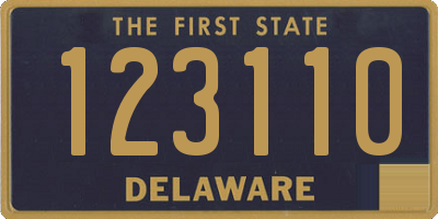 DE license plate 123110