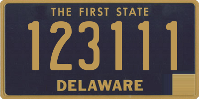 DE license plate 123111