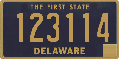 DE license plate 123114