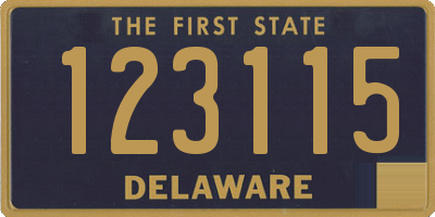 DE license plate 123115