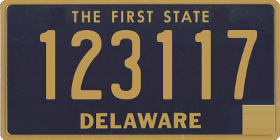 DE license plate 123117