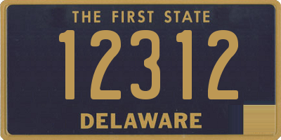 DE license plate 12312