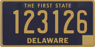 DE license plate 123126