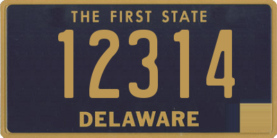 DE license plate 12314