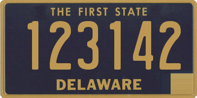 DE license plate 123142