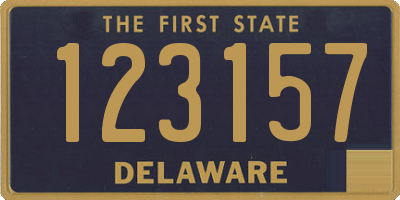 DE license plate 123157