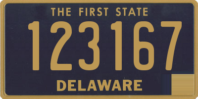 DE license plate 123167