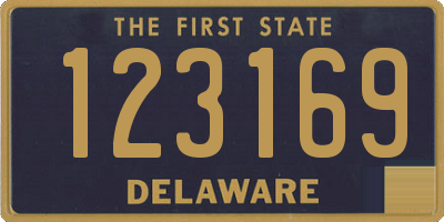 DE license plate 123169