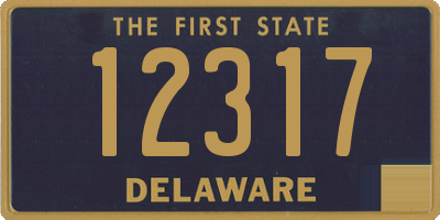 DE license plate 12317