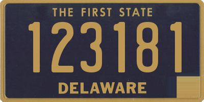 DE license plate 123181