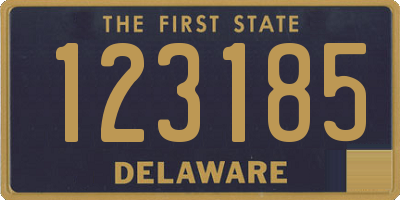 DE license plate 123185