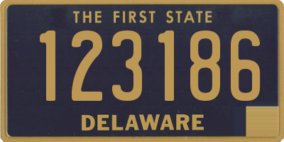 DE license plate 123186