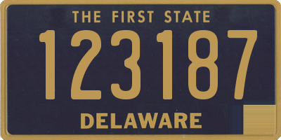 DE license plate 123187