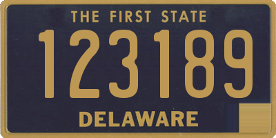 DE license plate 123189