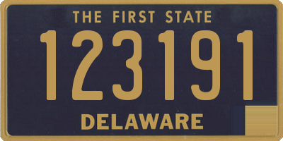 DE license plate 123191