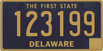 DE license plate 123199