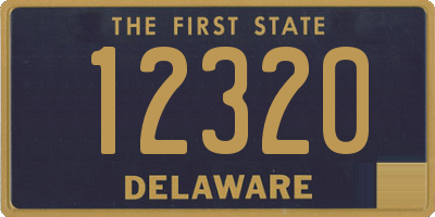 DE license plate 12320