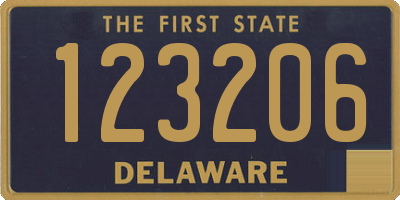 DE license plate 123206