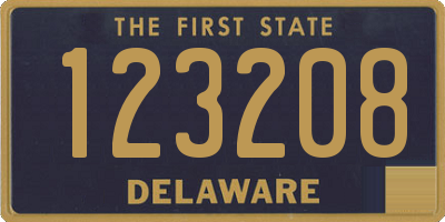 DE license plate 123208