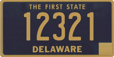 DE license plate 12321