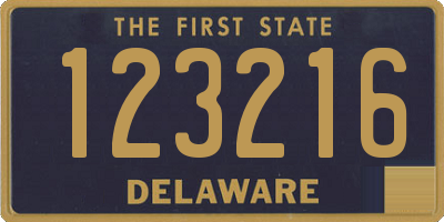 DE license plate 123216