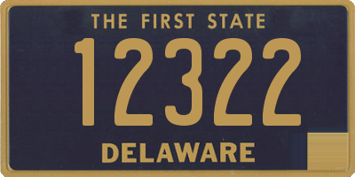 DE license plate 12322