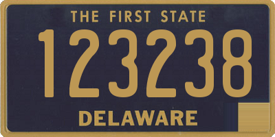 DE license plate 123238