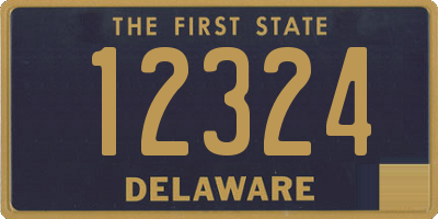 DE license plate 12324